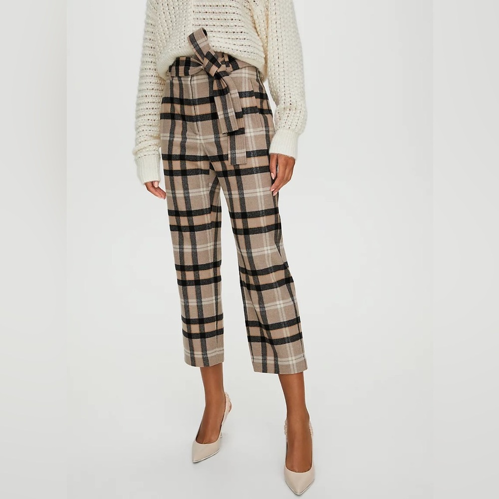 Wilfred Plaid Wool Trousers